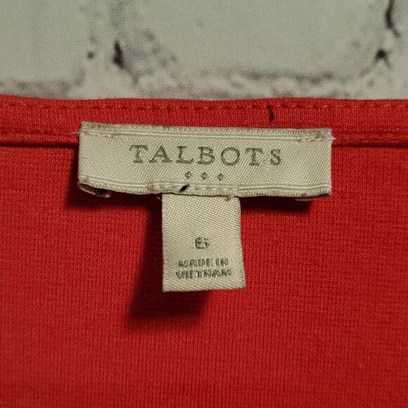 Talbots bright pink short sleeve skater dress - Picture 4 of 8